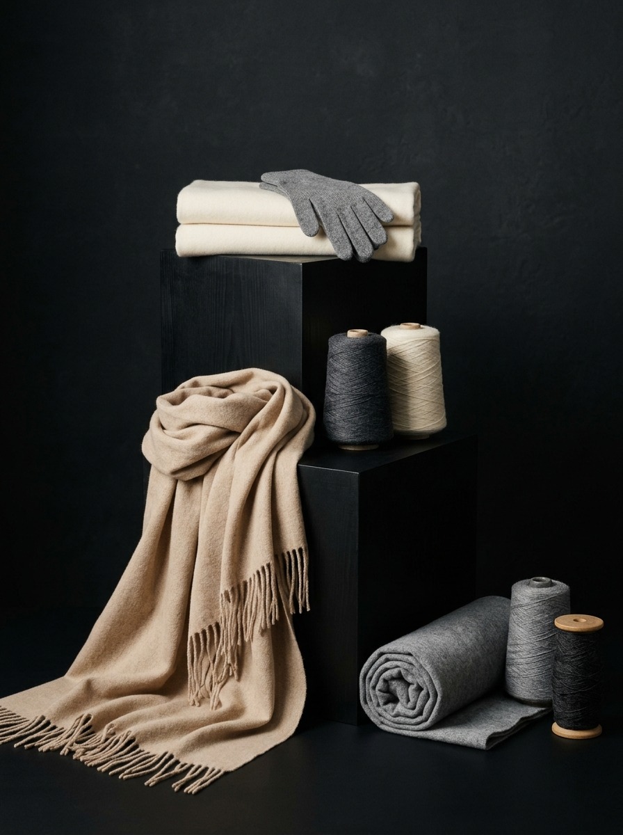 Collection display of Chyangra Pashmina products